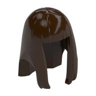Hair Long Straight with Bangs - Rubber Dunkelbraun