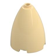 Cone 3 × 3 × 3 (Elliptic Paraboloid) with Internal Axle Hole in Tan