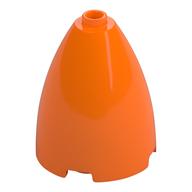 Cone 3 × 3 × 3 (Elliptic Paraboloid) with Internal Axle Hole Orange