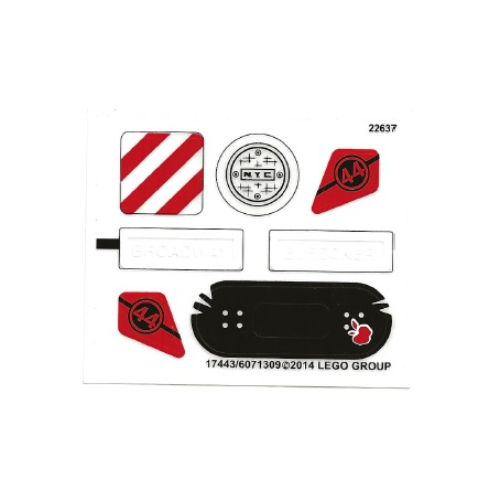 Sticker Sheet for Set 79118-1 [No Color/Any Color]