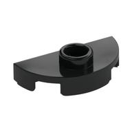 Plate Special Round 1 × 2 Half Circle with Stud (Jumper) Schwarz