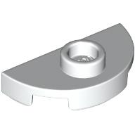 Plate Special Round 1 × 2 Half Circle with Stud (Jumper) Weiß