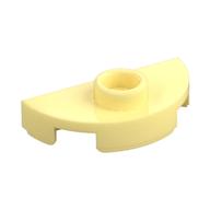 Plate Special Round 1 × 2 Half Circle with Stud (Jumper) Bright Light Yellow