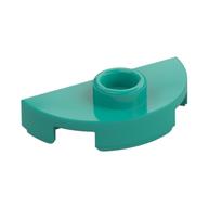 Plate Special Round 1 × 2 Half Circle with Stud (Jumper) Dark Turquoise