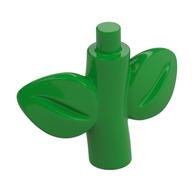 Plant, Vine Stem with 2 Leaves Bright Green