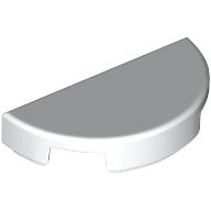 Tile Round 1 × 2 Half Circle White