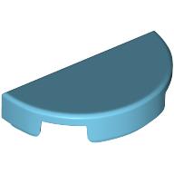 Tile Round 1 × 2 Half Circle Medium Azure
