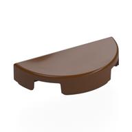 Tile Round 1 × 2 Half Circle Rotbraun