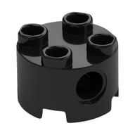 Stein rund 2 × 2, Pinlöcher Schwarz