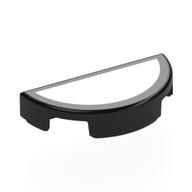 Tile Round 1 × 2 Half Circle with Silver Surface print Schwarz