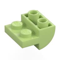 Brick Curved Inverted 2 × 2 with 1 × 2 Cutouts Yellowish Green