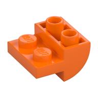 Brick Curved Inverted 2 × 2 with 1 × 2 Cutouts Orange