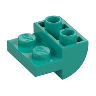 Brick Curved Inverted 2 × 2 with 1 × 2 Cutouts Dark Turquoise