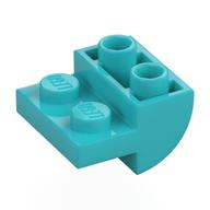 Brick Curved Inverted 2 × 2 with 1 × 2 Cutouts Medium Azure