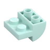 Brick Curved Inverted 2 × 2 with 1 × 2 Cutouts Light Aqua