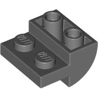 Brick Curved Inverted 2 × 2 with 1 × 2 Cutouts Dark Bluish Gray