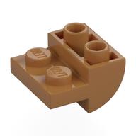 Brick Curved Inverted 2 × 2 with 1 × 2 Cutouts Medium Nougat