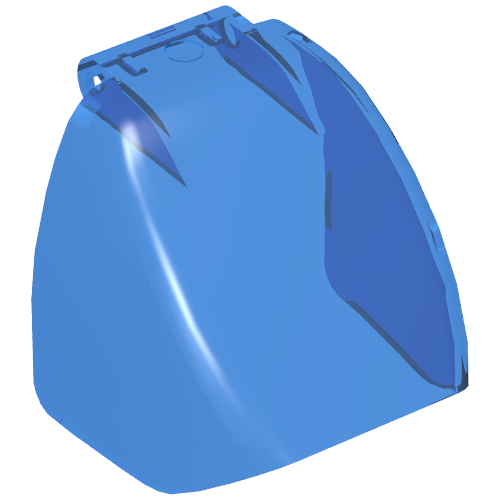Duplo Windscreen 4 × 4 × 2 Curved Trans-Dark Blue