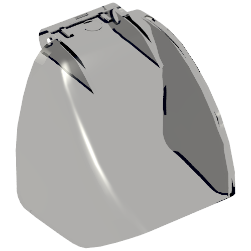 Duplo Windscreen 4 × 4 × 2 Curved Trans-Brown