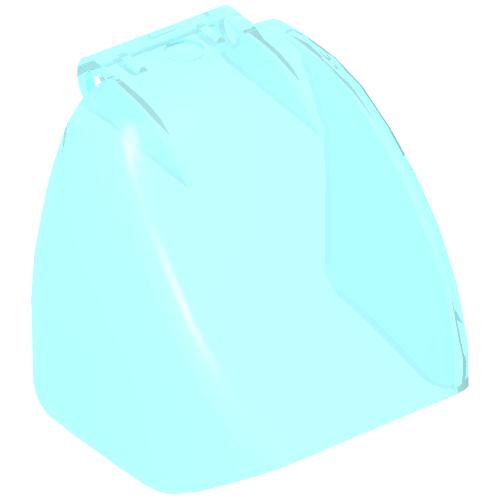 Duplo Windscreen 4 × 4 × 2 Curved Trans-Light Blue