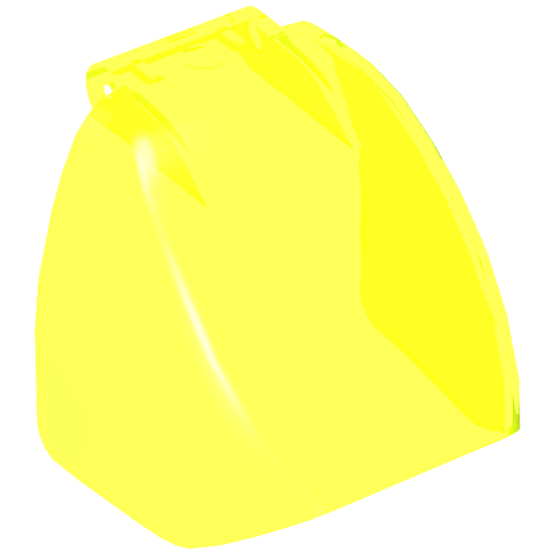 Duplo Windschutzscheibe 4 × 4 × 2 gebogen Transparent-Neongrün