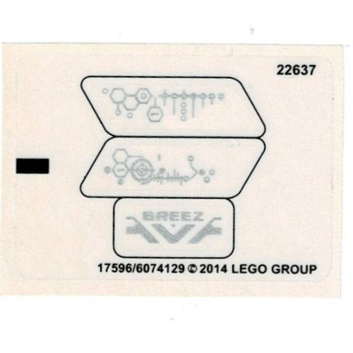 Stickerbogen für Set 44027-1 [Keine Farbe/Beliebige Farbe]