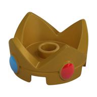 Nintendo Figur, Hut / Krone, groß, mit roten und mittelazurblauen Juwelen (bedruckt)