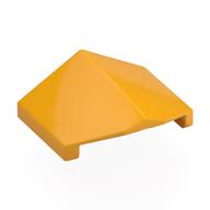 Brick Sloped 33° 2 × 2 Double / Inverted Bright Light Orange