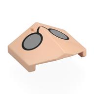 Brick Sloped 33° 2 × 2 Double / Inverted with Silver Glasses print Hellnougat