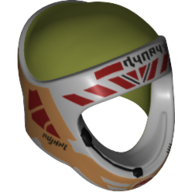 Helmet Rebel, Open Face with B-wing Pilot Print Light Bluish Gray