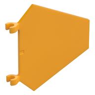 Flag 5 × 6 Hexagonal with U Clips Leuchtendes Hellorange