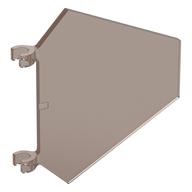 Flag 5 × 6 Hexagonal with U Clips Trans-Brown