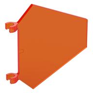 Flag 5 × 6 Hexagonal with U Clips Transparent-Neonorange