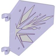 Flag 5 × 6 Hexagonal with U Clips with Lavender/White Crystal Shapes print Trans-Purple