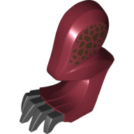 Creature Body Part, Dragon Leg, Left with Black Claws and Dark Brown Scales Print Dunkelrot