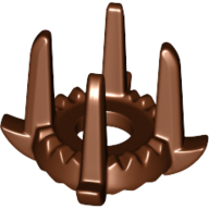 Crown with 4 Tall Spikes in Reddish Brown
