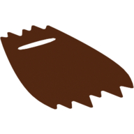 Neckwear Cape, Tattered, Wide Hole Reddish Brown