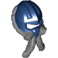 Helmet Space with Air Mask with Pearl Light Gray Hoses Print Dunkelblau