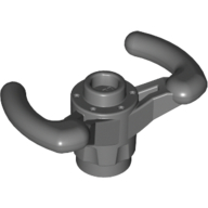 Technic Steering Wheel Pilot's Yoke [Hollow Stud, Axle Hole with + Opening] Dunkelblaugrau
