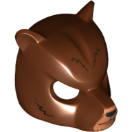 Mask Bear with Black Nose and Dark Brown Fur Print Reddish Brown