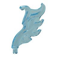 Wave / Flame Rounded Wing Shaped with Bar (Frozen Water) with Marbled Glitter Trans Clear Pattern Glitter Trans-Light Blue