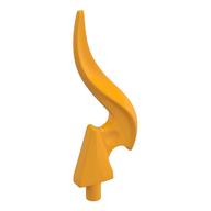 Wave / Flame Rounded Single with Pin Bright Light Orange