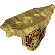 Minifig Neckwear Armour Breastplate with Shoulder Pads and Chima Worriz Print Pearl Gold