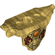 Minifig Neckwear Armour Breastplate with Shoulder Pads and Chima Laval Print Perlgold