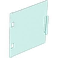 Duplo Door, Cabinet 3 × 3.5 with Hinge Holes Trans-Light Blue