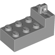 Hinge Brick 2 × 4 Locking with 1 Finger on Top at One End Light Bluish Gray