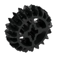 Technic Gear 20 Tooth Double Bevel with Axle Hole Type 1 [+ Opening] Schwarz