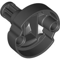 Gearwheel 8 Tooth with Pin Holes and Flywheel Recess (Ninjago) [Short Shaft] Schwarz