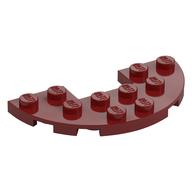Plate Round Half 3 × 6 with 1 × 2 Cutout Dark Red
