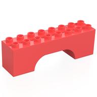 Duplo Brick 2 × 8 × 2 Arch Coral